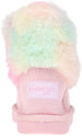 bebe Girls Cute And Fluffy Rainbow Faux Fur Chatz Warm Winter Snow Boots for Toddler Girls