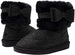 kensie Girls' Big Kid Slip On Mid High Microsuede Shimmer Winter Boots with Bows and Faux Fur Shaft Black Size 11