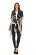 Laundry by Shelli Segal Women Sheer Loose Kimono Cardigan Cape Cover Up Blouse