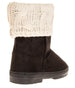Sara Z Girl's Suede Lug Sole Winter Boot With Fold-Over Sweater Cuff (Black), Size 13-1