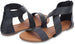 Gold Toe Women’s Criss Cross Strap Sandal - Open Toe Fashion Summer Slide Shoe Black