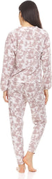 Women's Long Sleeve V-Neck Top with Jogger Pants, 2-Piece Set for Women