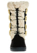 Sara Z Ladies Microsuede 10 inch Winter Boots Sherpa Trim