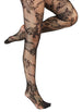 Marilyn Monroe Womens Ladies 2Pack Black Floral Fishnet Tights With Solid Opaque (See More Sizes)