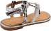 Rampage Girls Big Kid Leopard Print T-Strap Thong Slide Sandal with Adjustable Back Strap - Fashion Summer Flat Shoes