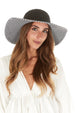 Laundry by Design Women Summer Beach Floppy Travel Gingham Brim Straw Hat