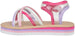 Girl's Strappy Open-Toe Ankle Strap Flat Sandals with Clear Vinyl Straps
