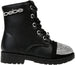 bebe Toddler Girlsâ€™ Waterproof Outdoor Combat Boots for Toddler/Girls Studded with Rhinestones Lace-Up Side Zipper Mid Calf Boots