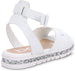 bebe Girls Big Kid Flatform Sandal with Chunky Glitter Sole and Ankle Strap Open Toe Fashion Summer Bling Shoes