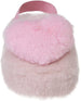 Kensie Girl's Warm Faux Fur Slipper With Elastic Back And Heart Pom Pom Fluffy Slippers For  Girls