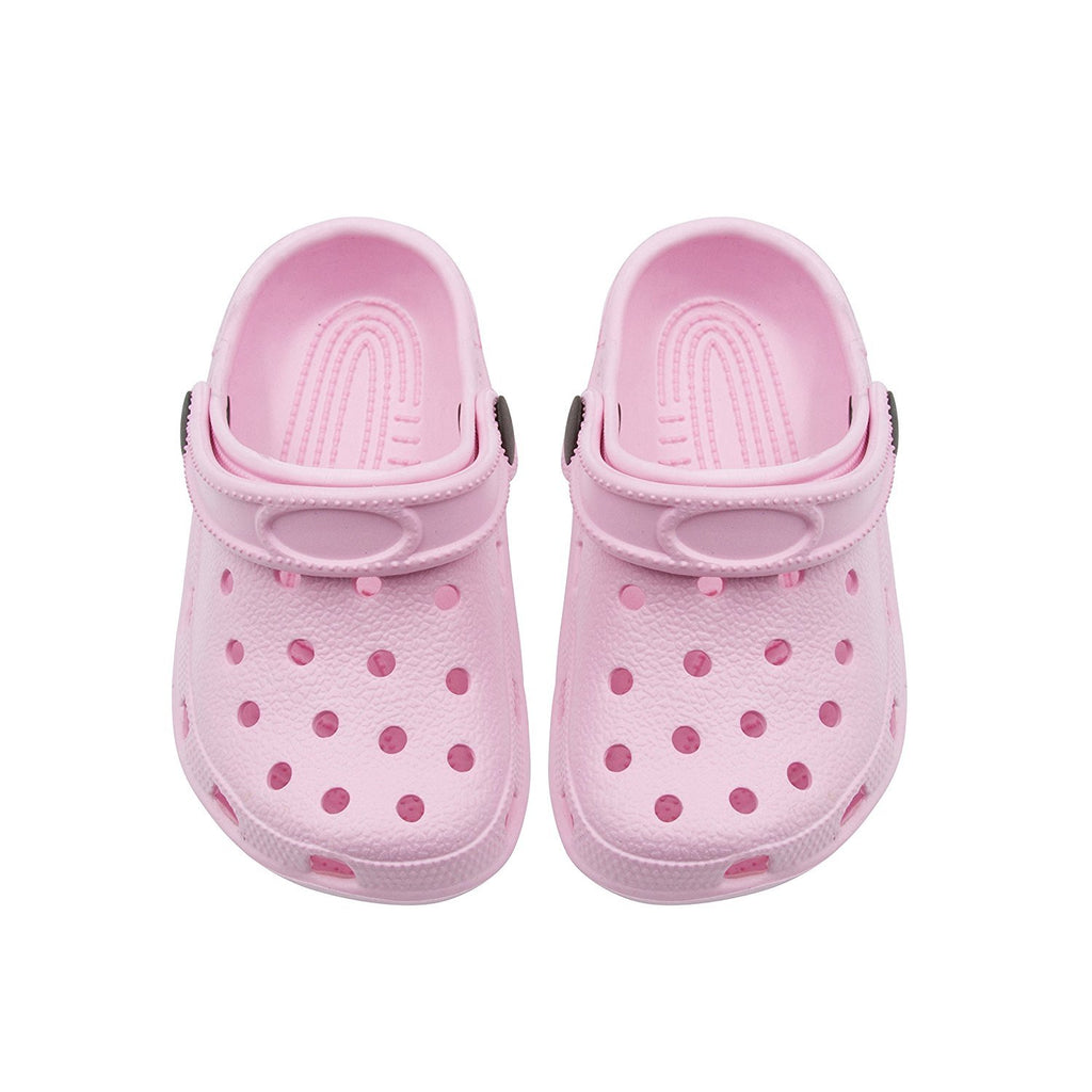 Shocked Toddler Rubber Foam Slingback Clogs with Ventilated Upper Size 11-12 Light Pink