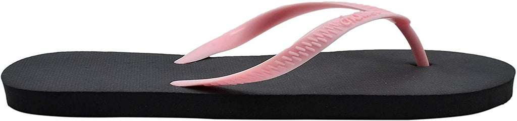 Chatties Women’s Basic Solid Colored Rubber Flip Flop Sandal Summer Shoes
