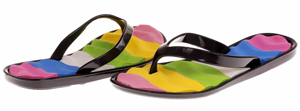 Chatties Girls Jelly Flip Flops - Black, Size 10/11 (More Colors and Sizes Available)