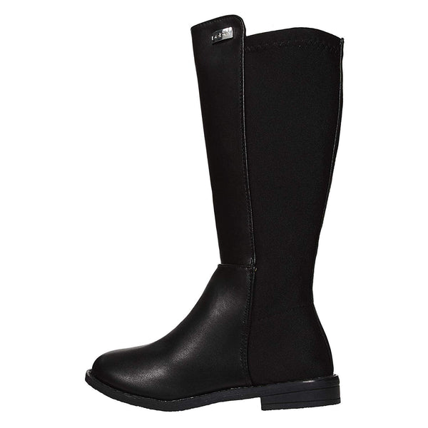 bebe Girls Riding Boots Elastic Back Panels Dress Slip-On Winter Fashion Shoes