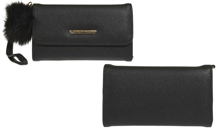 RAMPAGE Wallet With Wristlet and Pom